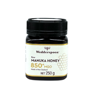 Wedderspoon Raw Manuka Honey 850 MGO (250g) – Unpasteurised High Strength