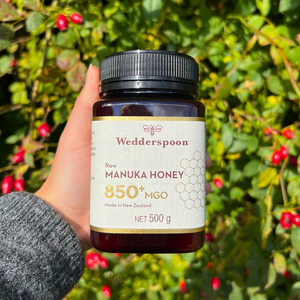 Wedderspoon Raw Manuka Honey 850 MGO (500g) – Unpasteurised High Strength