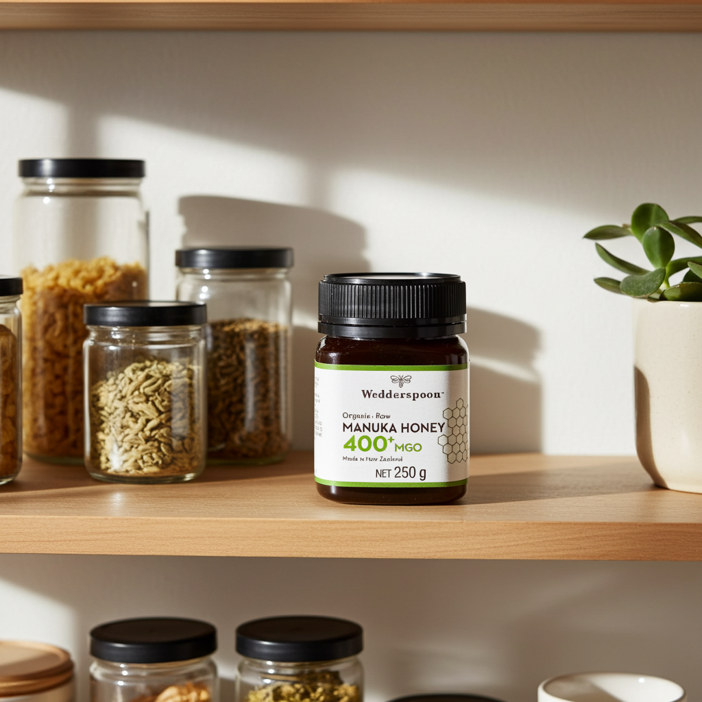 Wedderspoon Organic Raw Manuka Honey 400 MGO 250g Jar