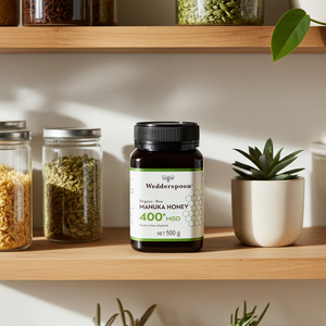 Wedderspoon Organic Raw Manuka Honey 400 MGO 500g Jar