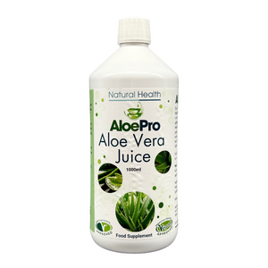 Manuka Honey Direct Aloe Vera Juice 1000ml bottle with natural health label and aloe vera images