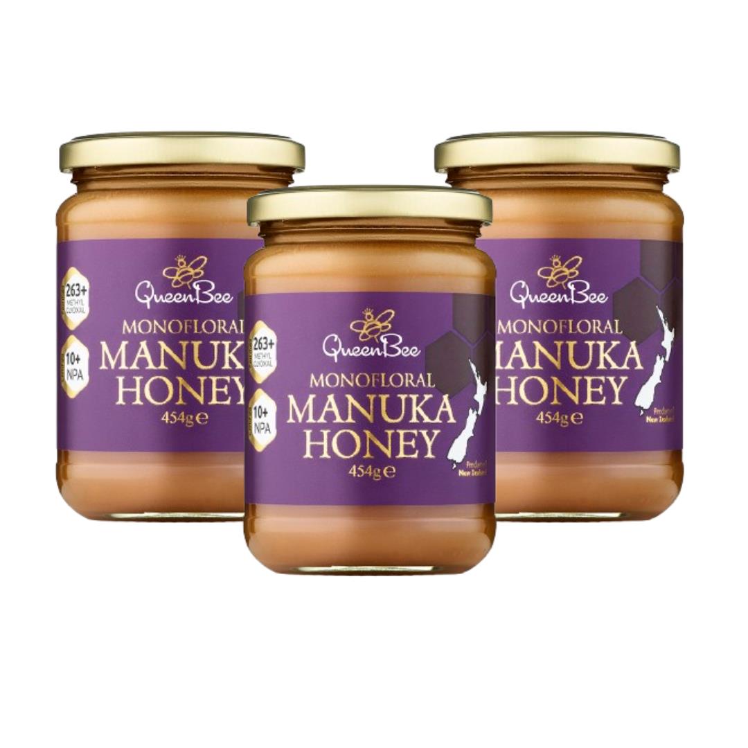 Queen Bee Manuka Honey MG 263+ 454g - Triple Pack - Manuka Honey Direct