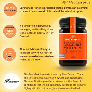 Wedderspoon RAW Manuka Honey KFactor 16+ 500g - Manuka Honey Direct - Wedderspoon