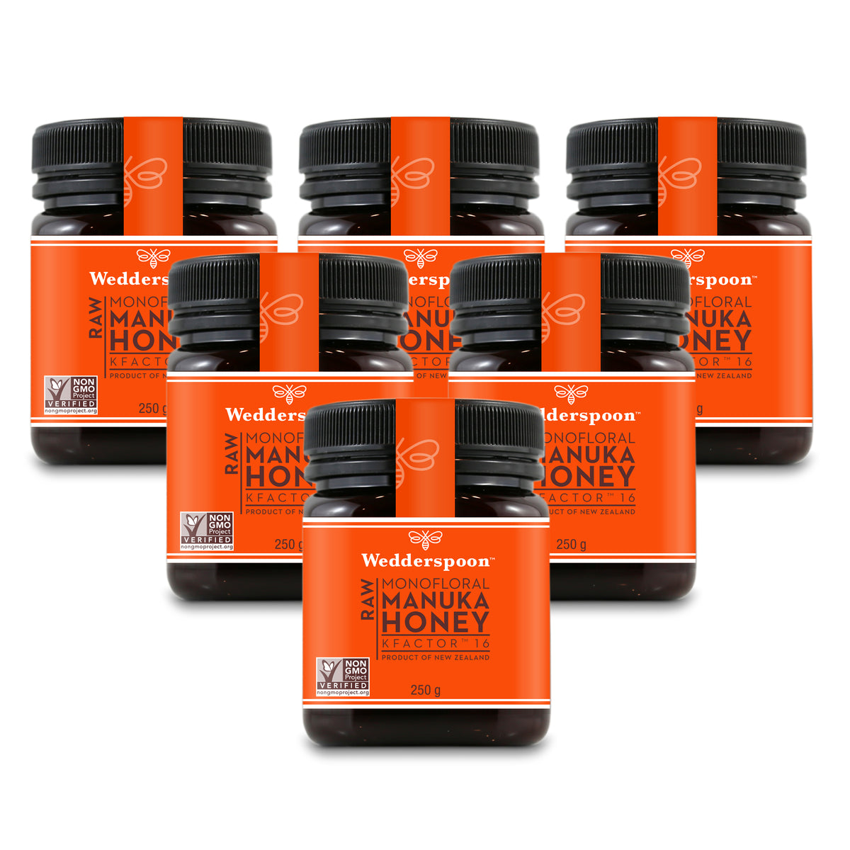 Wedderspoon KFactor 16 Raw Mānuka Honey, 500g, Unpasteurised
