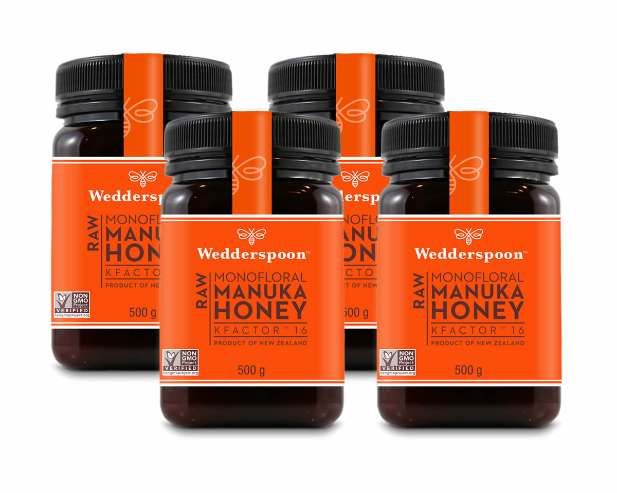 Wedderspoon Raw Manuka Honey KFactor 16 - 500g Jar