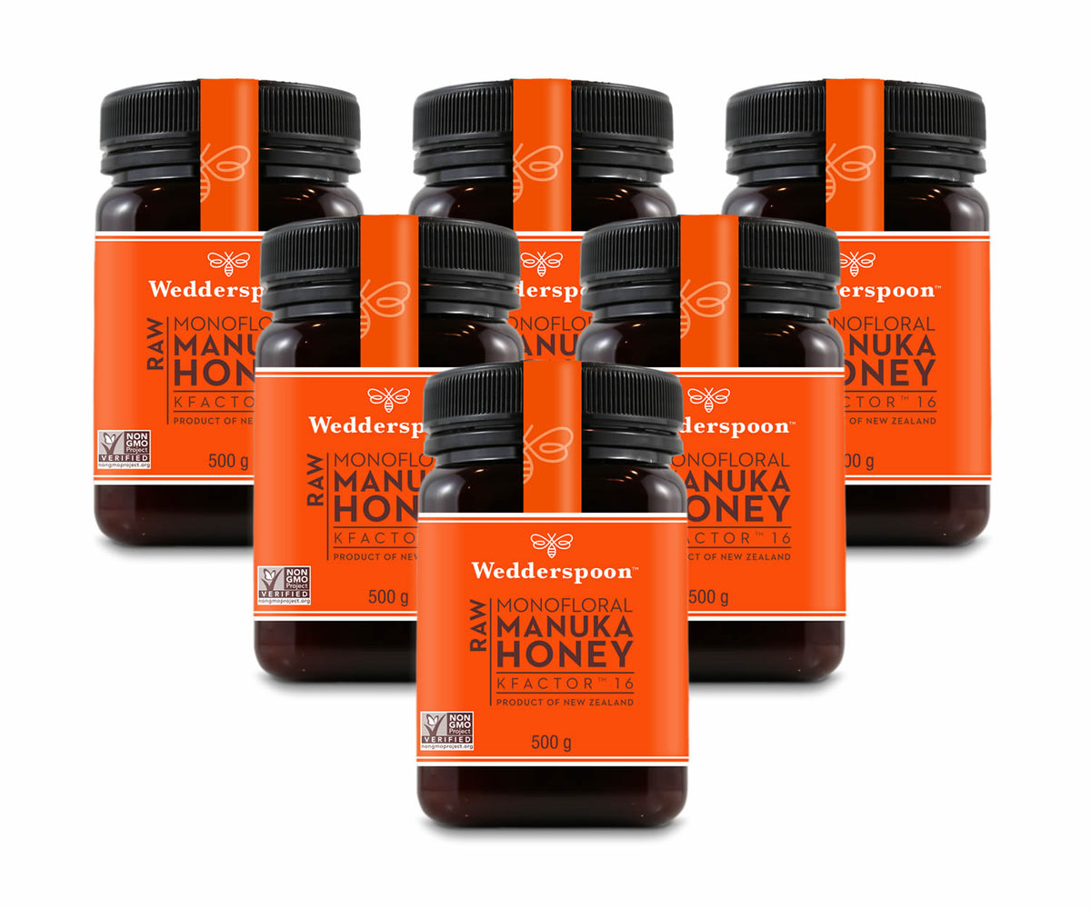 Wedderspoon Raw Manuka Honey KFactor 16 - 500g Jar