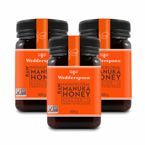 Wedderspoon Raw Manuka Honey KFactor 16 - 500g Jar