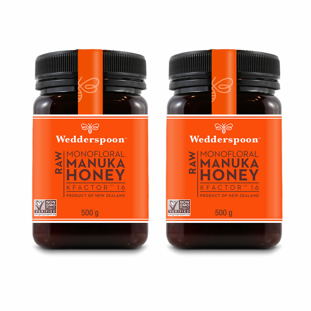 Wedderspoon Raw Manuka Honey KFactor 16 - 500g Jar