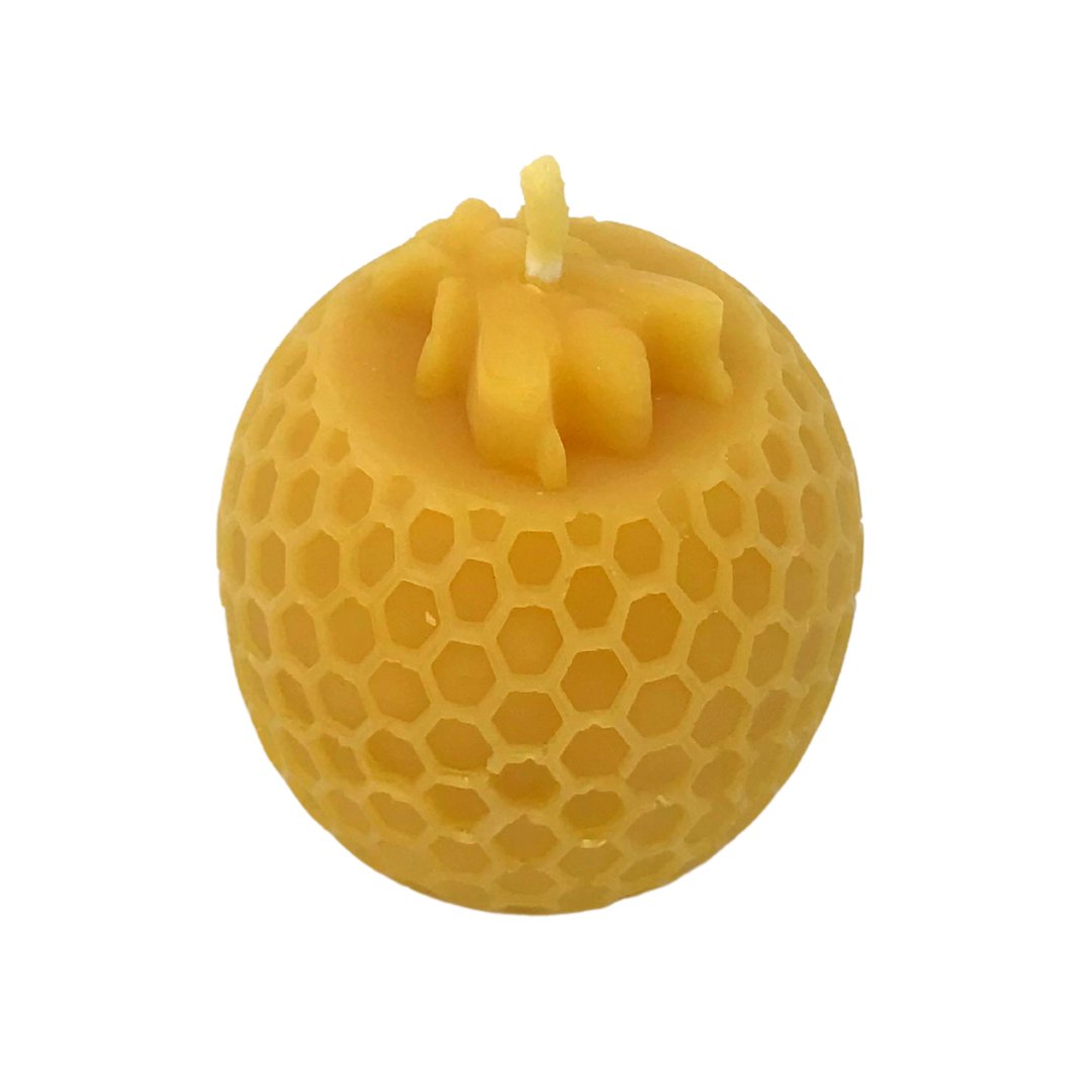 Bee Happy Globe with Bee - Pure Beeswax Candle - Manuka Honey Direct - Bee Happy