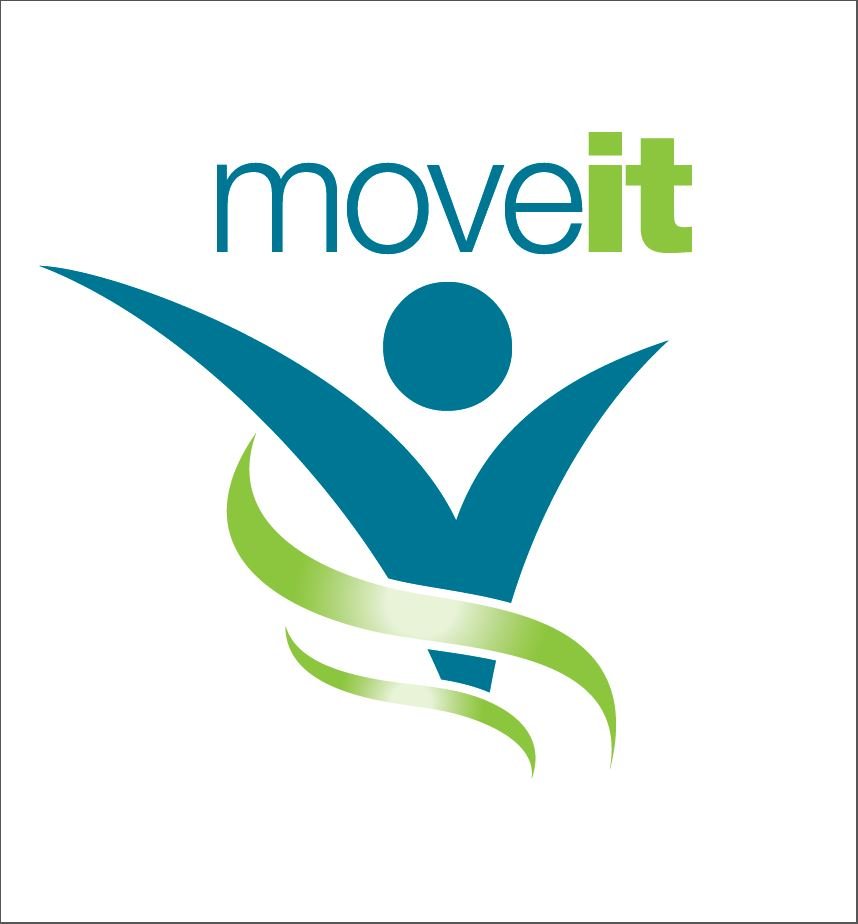 Moveit Joint Care Topical Cream 100ml logo with blue figure and green swoosh design