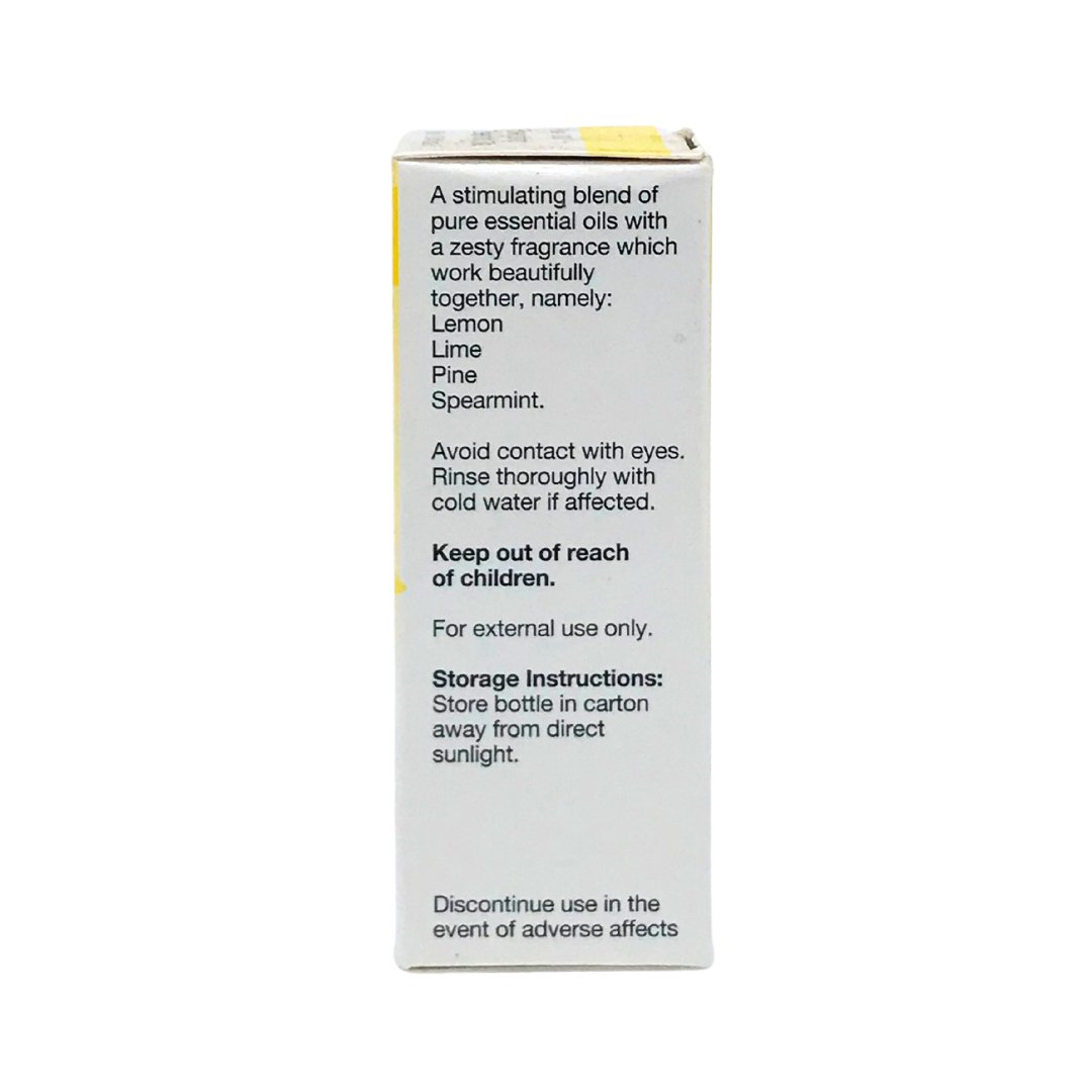 Natures Response tea tree essential oil 10ml white carton packaging showing ingredients and warnings