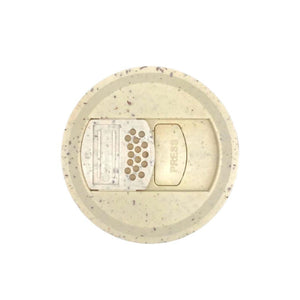 Rutivite tablets for circulation speckled round supplement tablet with press tab and perforated holes