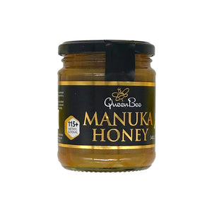 Queen Bee Manuka Honey 340g Glass Jar with 115 plus methylglyoxal natural honey