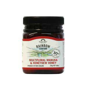 Rainbow Station Multifloral Manuka & Honeydew Honey MG 30+ 250g - Manuka Honey Direct - Nelson's Honey