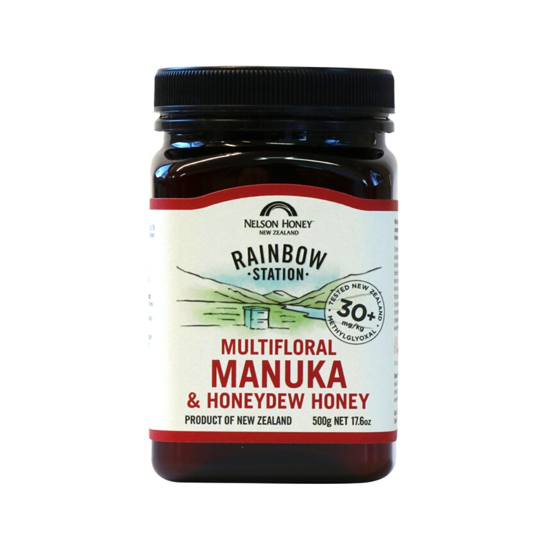 Rainbow Station Multifloral Manuka & Honeydew Honey MG 30+ 500g - Manuka Honey Direct - Nelson's Honey