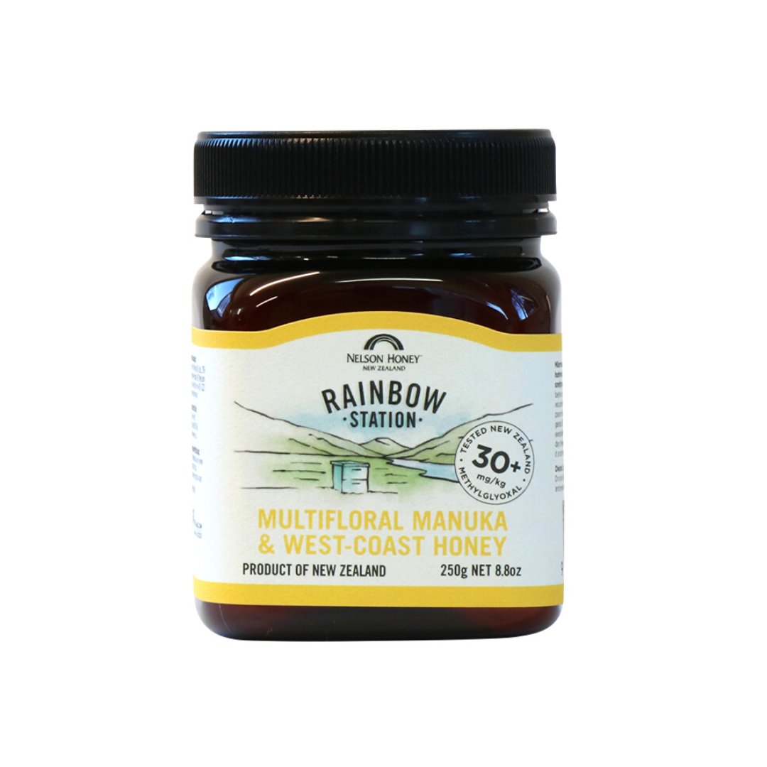Rainbow Station Multifloral Manuka & West Coast Honey MG 30+ 250g - Manuka Honey Direct - Nelson's Honey