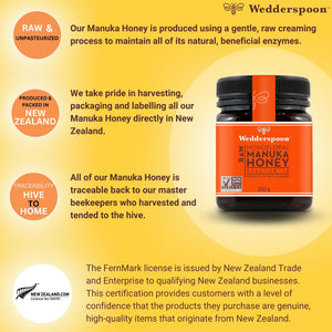 Wedderspoon RAW Manuka Honey KFactor 16+ 250g - Manuka Honey Direct - Wedderspoon