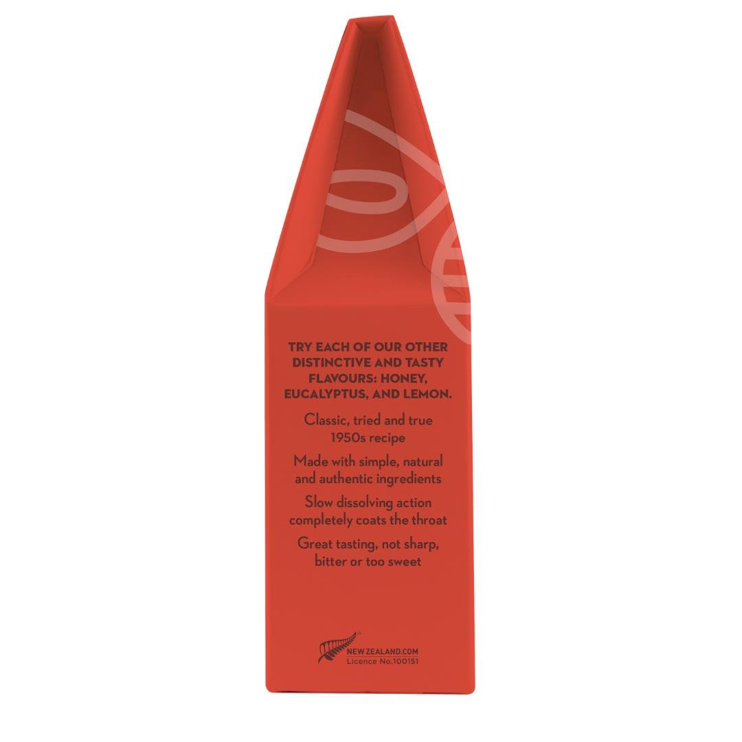 Wedderspoon Manuka honey drops ginger triple pack red box with product information text