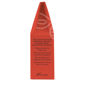 Wedderspoon manuka honey ginger drops throat lozenges red packaging with product description